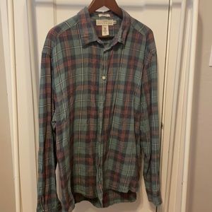 H&M Men’s Flannel Button Up SZ XL